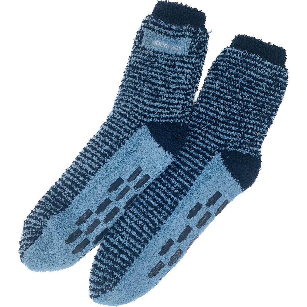 Fleece Socks Large Tupperware Non Slip Water Bottles Blue Light Dark Lined Warm